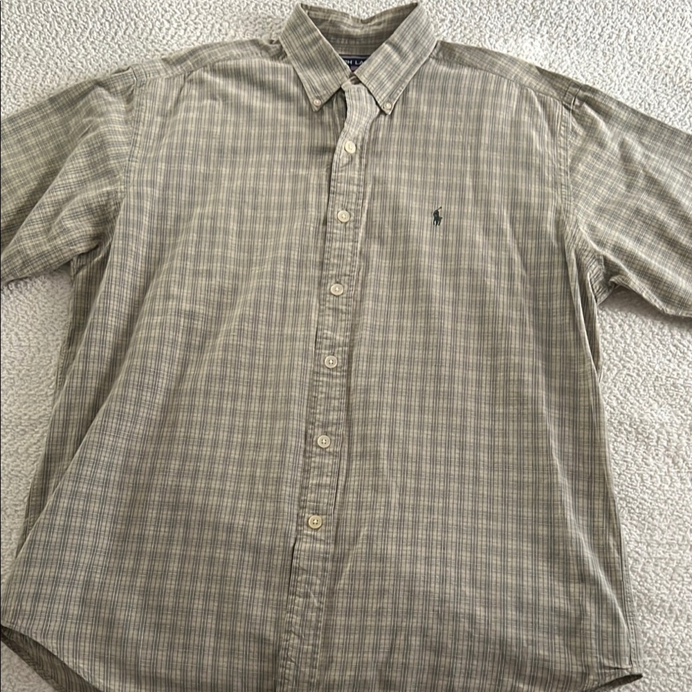 Ralph Lauren Sport Men's Green Plaid Shirt - Oversized size L